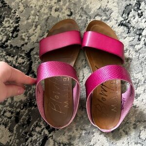 Pink sandals worn twice